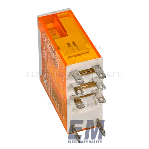 Finder Miniatűr dugaszolható ipari relé 2 váltóérintkezős led állapotjelzéssel 230V AC 8A