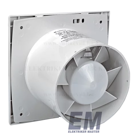 Elszívó Ventilátor 125 mm 16W Siklócsapágyas Időzítővel Fehér Vents 125ST