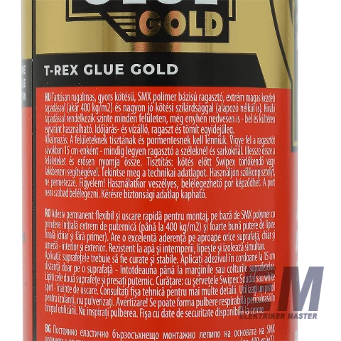 Soudal Hibrid polimer szerelő ragasztó T-REX Gold 290 ml 146055