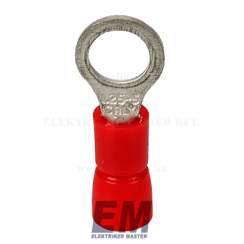 Szigetelt szemes saru 1,5mm2 M5-ös furattal ónozott réz piros TRACON PSZ5