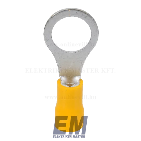 Szigetelt szemes saru 4-6mm2 M10-es furattal ónozott réz sárga GF-M10 Cellpack 811137