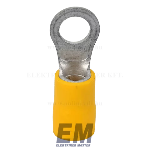 Szigetelt szemes saru 25mm2 M10-es furattal ónozott réz sárga Tracon SSZ25-10