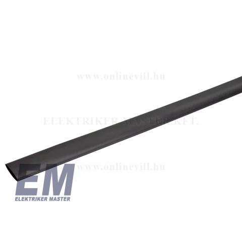 Zsugorcső 25,4-12,7 mm Vékonyfalú Fekete 1m Tracon ZS254