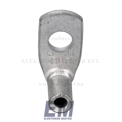 KIFUTÓ_Szigeteletlen szemes csősaru 6 mm2 6-os furattal 90 fokos ónozott réz Haupa CL 6-6 (290934)