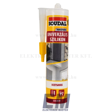 Fugaszil színtelen univerzális Ecetsavas szilikon 280ml Soudal 154564