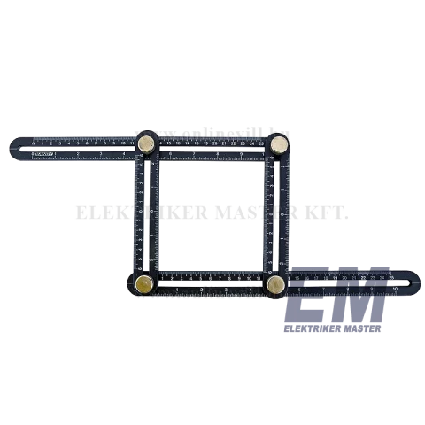 Szögmásoló - Vonalzó négyoldalú 31x18cm Fém Handy 10999