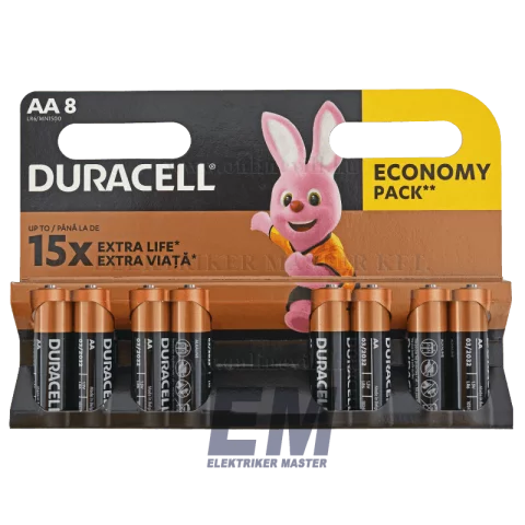 Duracell ceruza elem LR6/AA 1,5V MN1500 (8-as bliszter)