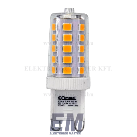 G9 LED Izzó 3,5W 3000K meleg fehér Commel 305-401