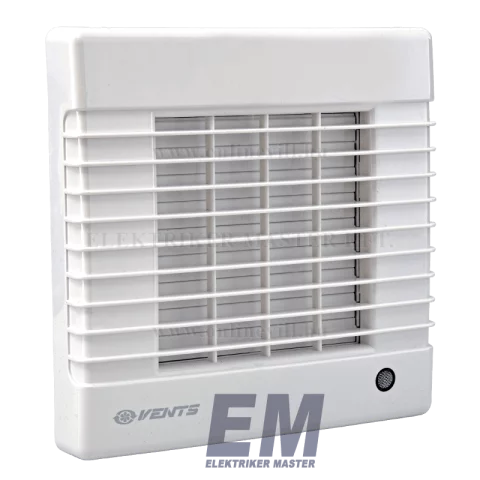 Elszívó Ventilátor 100 mm 18W Automata Zsalus Időzítős Golyóscsapágyas Fehér Vents 100 MATL