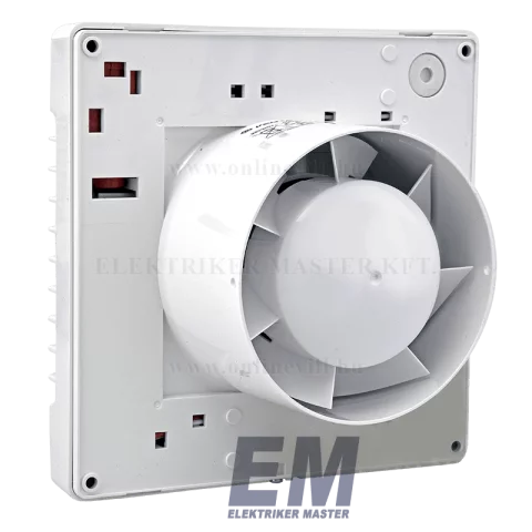 Elszívó Ventilátor 100 mm 18W Automata Zsalus Időzítős Golyóscsapágyas Fehér Vents 100 MATL