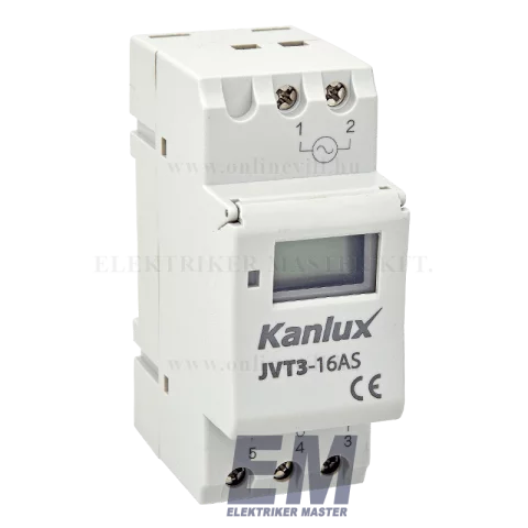 Időzítő digitális moduláris időkapcsoló Kanlux JVT3-16AS