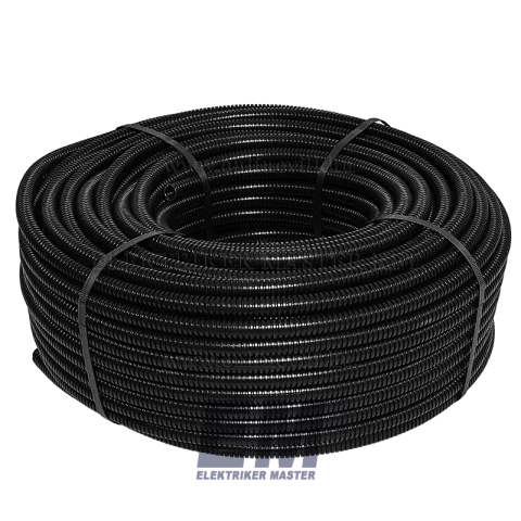 Lépésálló gégecső 20 mm flexibilis védőcső villanyvezeték cső műanyag fekete 100m Gewiss DX15020