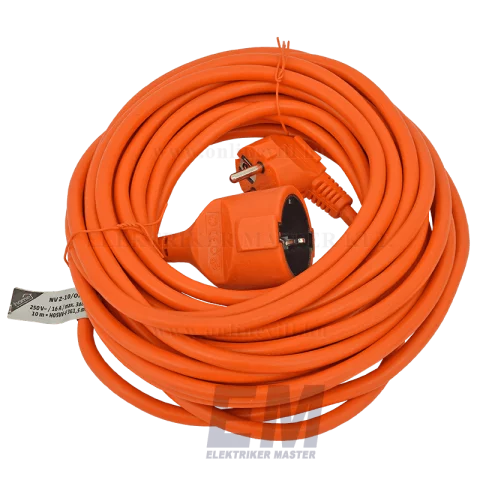 Fűnyíró hosszabbító kábel 10m 3x1,5 narancs Somogyi NV2-10/OR/1,5