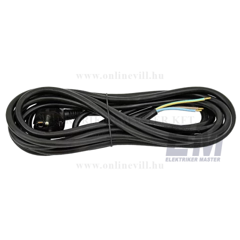Flexo kábel MT 3x1,5 5m vezetékkel fekete Emos S18325