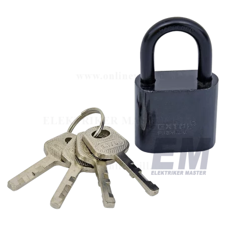 Biztonsági lakat 30mm 4db kulcs 5mm szár Extol Premium 8857413