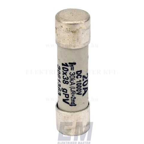 Olvadó porcelán biztosíték CH-10 20A DC 1000V hengeres kerámia betét 10x38 gPV Phoenix Contact