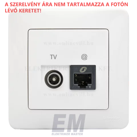 Schneider SEDNA Design TV/RJ45 Cat6 aljzat fehér SDD111469T