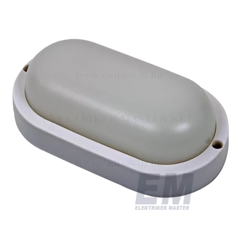 Hajólámpa LED 8W 6000K IP54 műanyag házas fehér ovál Optonica 2801