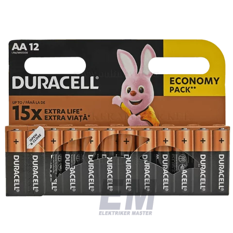 Duracell ceruza elem LR6/AA 1,5V MN1500 (12-es bliszter)