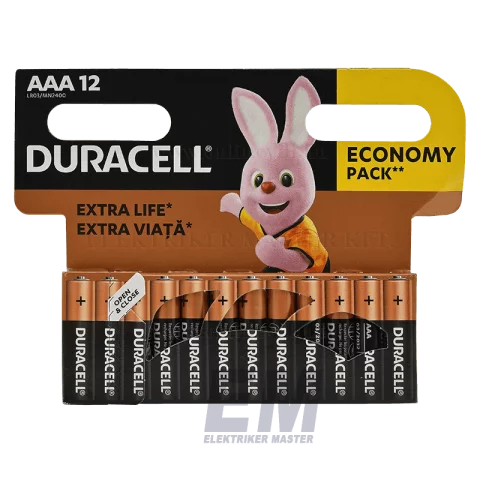 Duracell mikro ceruza elem AAA B12 MN2400 (12db/bliszter)
