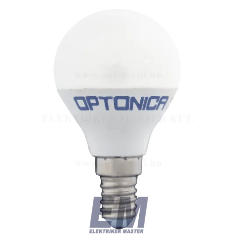 E14 LED Izzó 5,5W 4500K természetes fehér kisgömb Optonica 1402
