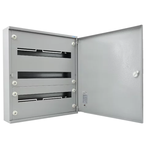 Lemezszekrény maszkolt 72 modulos IP30 falon kívüli elosztó szürke Eaton BF-O-3/72-G-C 283044