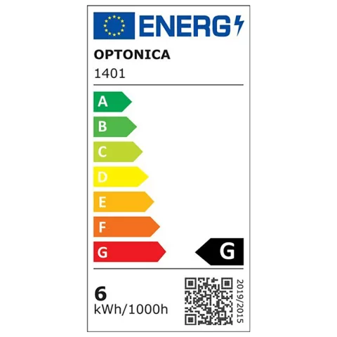 E14 LED Izzó 5,5W 6000K hideg fehér kisgömb P45 Optonica 1401