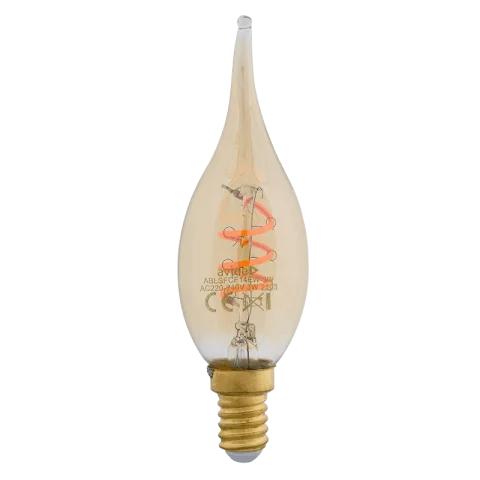 E14 LED Gyertya Filament izzó 3W 2700K meleg fehér Avide Soft Candle Flame ABLSFCF14EW-3W