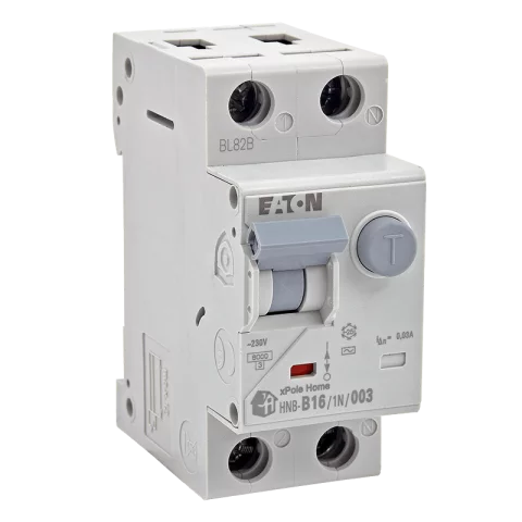 Kombinált Fi relé 1P+N 16A 30mA 6kA (AC) áramvédő kapcsoló + B kismegszakító Eaton HNB-B16/1N/003
