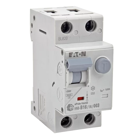 Kombinált Fi relé 1P+N 16A 30mA 6kA(AC) áramvédő kapcsoló+B kismegszakító Eaton HNB-B16/1N/003 xPole