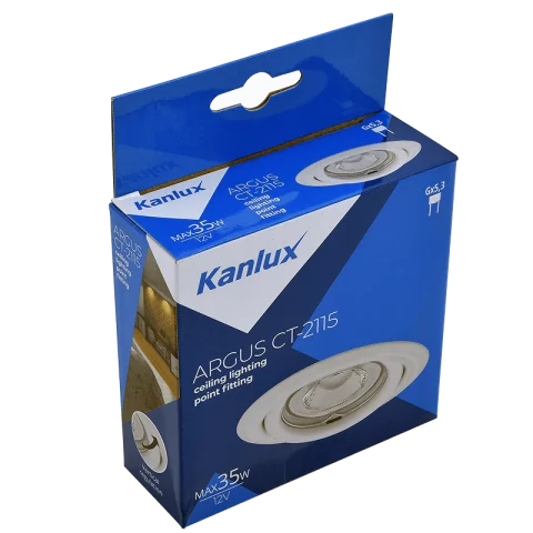 Spot lámpa keret kerek billenthető fehér beépítőkeret Kanlux ARGUS CT-2115-W KAN307
