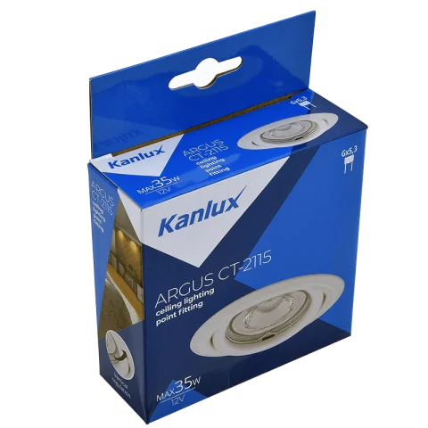 Spot lámpa keret kerek billenthető fehér beépítőkeret Kanlux ARGUS CT-2115-W