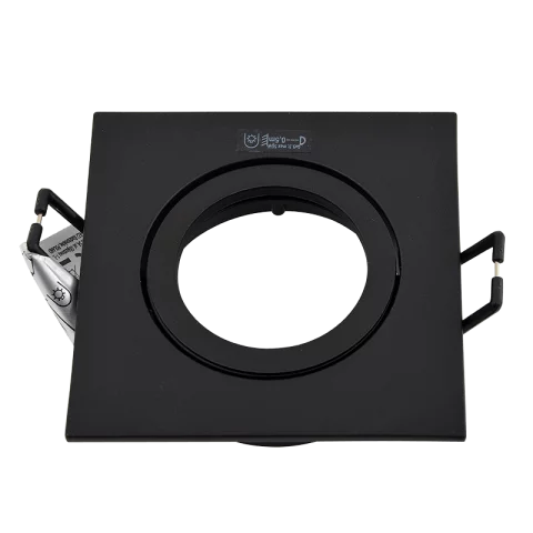 Spot lámpa keret négyzet billenthető fekete beépítőkeret Kanlux DALLA CT-DTL50-B
