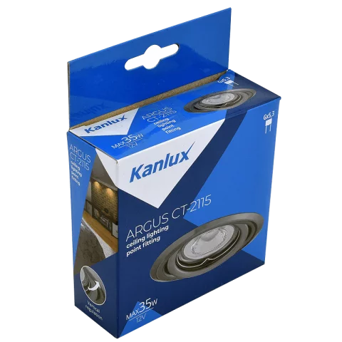 Spot lámpa keret kerek billenthető grafit beépítőkeret Kanlux CT-2115-GM