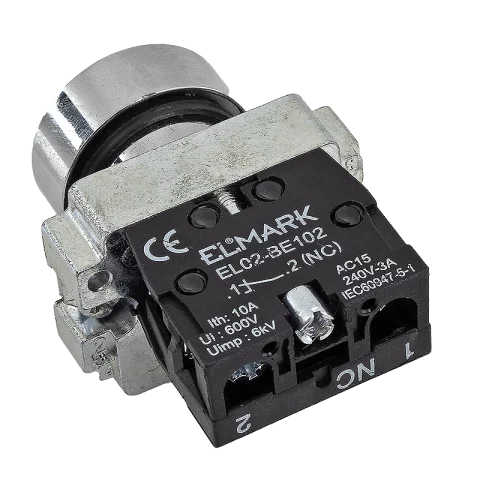 Nyomógomb ipari Piros IP20 Elmark EL2BA42 401042