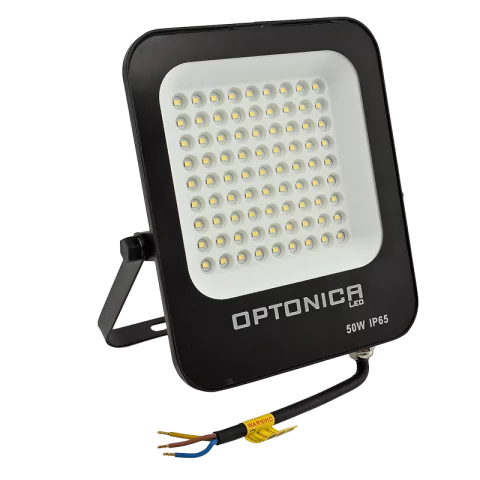LED Reflektor 50W 6000K hideg fehér IP65 SMD Fekete Optonica FL5730