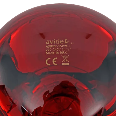 Infra izzó E27 150W piros Avide Rubin ASIR27-150W-R