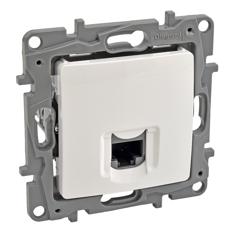 Prise RJ45 Catégorie 5e UTP Appareillage Saillie Complet - Blanc