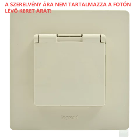 Legrand Niloé Dugalj 2P+F konnektor IP44 GYV csapfedeles rugós bekötés bézs 764631