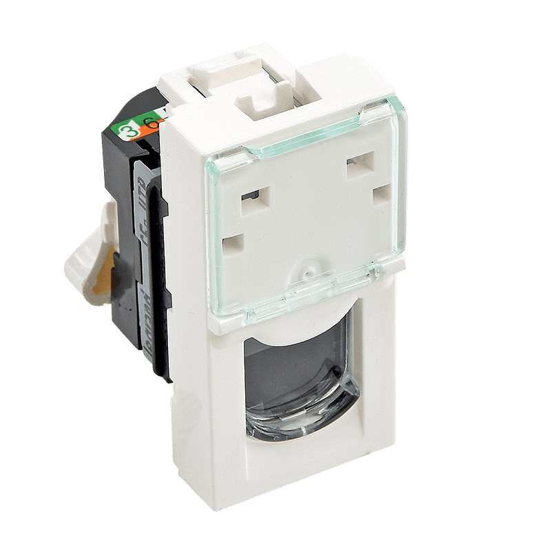 Legrand Program Mosaic RJ45 Cat5e UTP 1Modul széles fehér aljzat 076551
