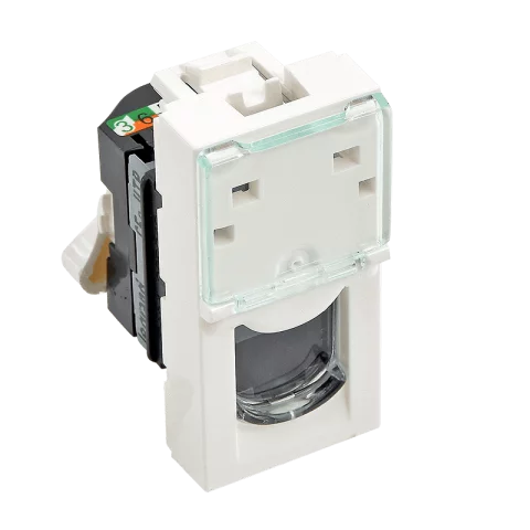 Legrand Program Mosaic RJ45 Cat5e UTP 1Modul széles fehér aljzat 076551