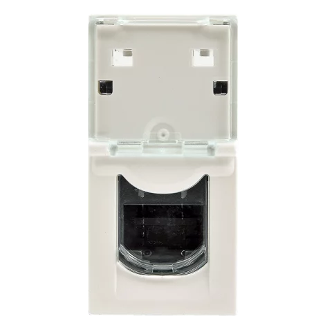 Legrand Program Mosaic RJ45 Cat5e UTP 1Modul széles fehér aljzat 076551