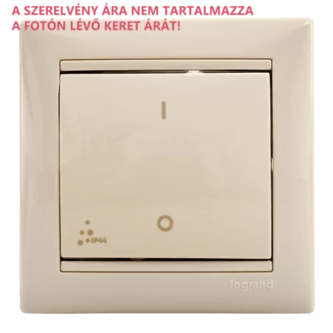 Legrand Valena 102 kétpólusú villanykapcsoló IP44 elefántcsont 774192