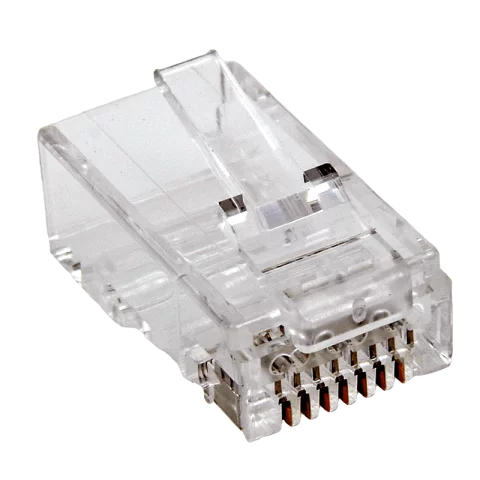 8P8C UTP Cat6 moduláris dugó szálvezető betéttel RJ45 EMOS K0103 (20db/csomag)