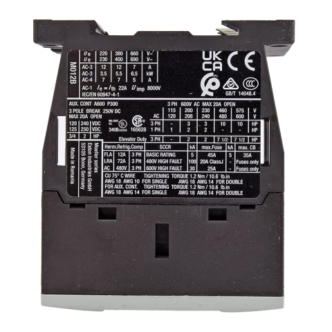 Eaton Teljesítmény kontaktor 5,5kW/400V DC DILM12-10 24V 276845