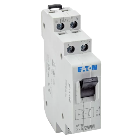 Eaton Átkapcsoló Sínre szerelhető moduláris kapcsoló 1-0-2 állású 16A 230V 2 váltó AC Z-S/2WM