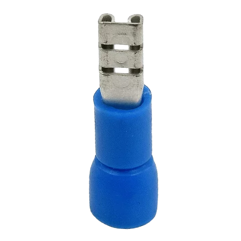 Szigetelt rátolható csúszó hüvely 2,8x0,5 2,5mm2 kék Tracon KCSH3