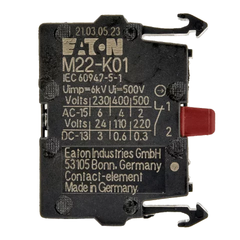 Eaton érintkezőelem blokk 1 nyitó NC M22-K01 216378
