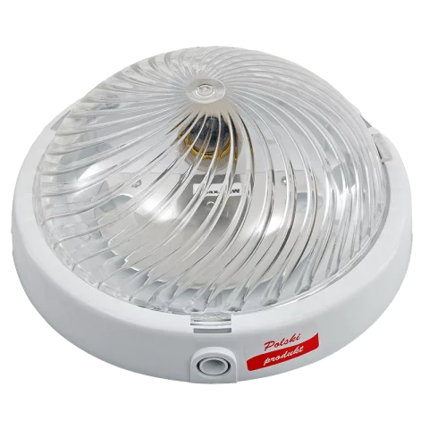 Mennyezeti lámpa E27 IP44 kerek átlátszó műanyag búrás Orno TRIO OR-A2120-P 321780