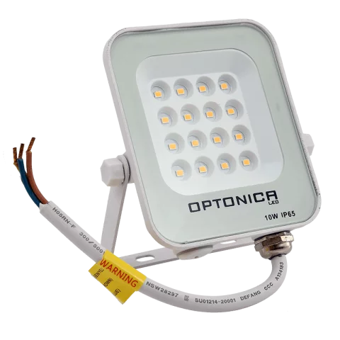LED Reflektor 10W 2700K meleg fehér IP65 SMD Fehér Optonica FL5703